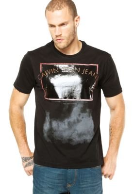 Camiseta Calvin Klein Jeans Last Forever Preta