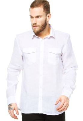 Camisa Casual Calvin Klein Jeans Style Branco