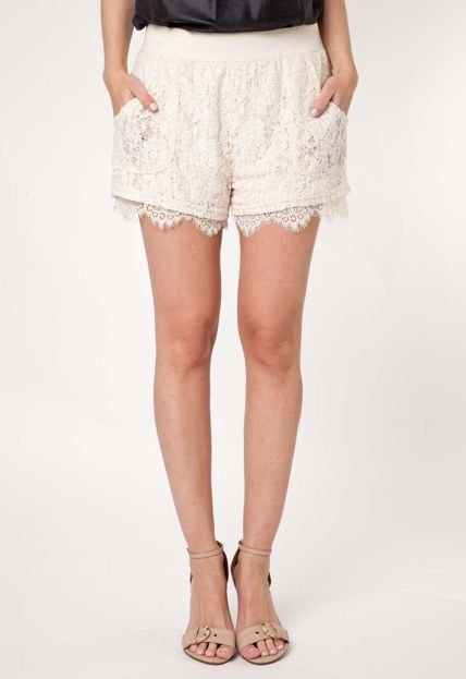Short Canal Renda Off-White - Marca Canal