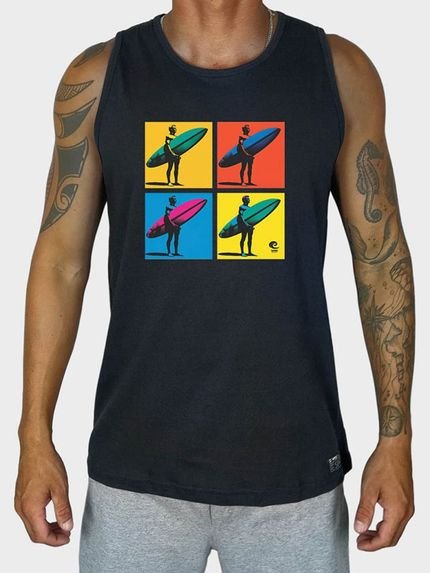 Camiseta Regata Preta Masculina Pop Surf Prime WSS - Marca WSS Brasil