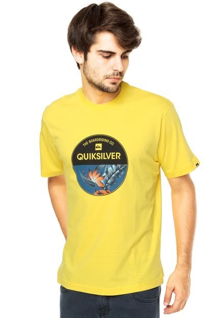 Camiseta Quiksilver Floral Amarela - Marca Quiksilver