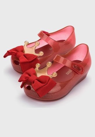 Sapatilha Mini Melissa Ultragirl Princess Vermelho Compre Agora