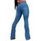 Calça Jeans Feminina Flare Cintura Alta 0017 Azul - Marca WJU JEANS