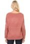 Suéter Only Tricot Liso Rosa - Marca Only