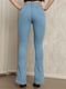 Kit 02 Calças Jeans Flare Boca de Sino Feminina Azul Médio e Escuro - Marca CKF Wear