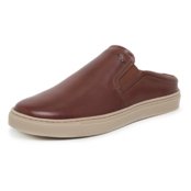 Tênis Mule Masculino em Couro Casual Lecas Palmilha Gel Conforto Casual Marrom - Marca Lecas