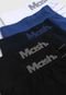 Kit 8pçs Cueca MASH Boxer Listrada Preta/Azul - Marca MASH
