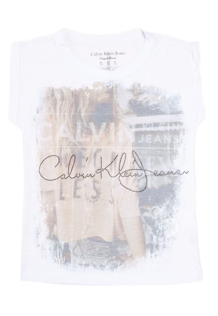 Blusa Devorê   Estampa Branca - Marca Calvin Klein Kids