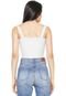 Regata Cropped FiveBlu Canelada Branca - Marca FiveBlu