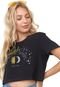 Camiseta Cropped Planet Girls Day And Preta - Marca Planet Girls
