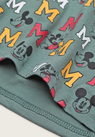 Camiseta Infantil Kamylus Mickey Mouse Verde