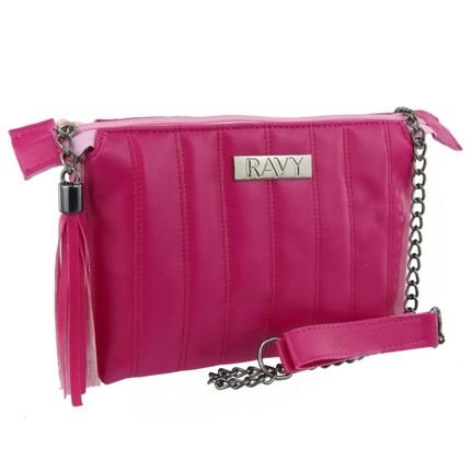 Bolsa Feminina Pequena de Lado Ravy Store Corrente Transversal Pink - Marca RAVY STORE