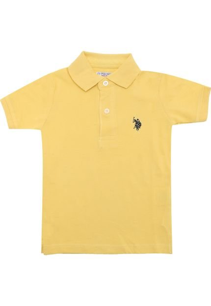 Camiseta U.S. Polo Menino Lisa Amarela - Marca U.S. Polo