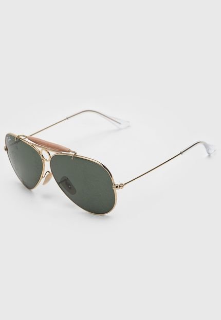Óculos de Sol Ray-Ban Shooter Dourado - Marca Ray-Ban