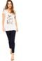 Blusa Carmim Tee Repeat Tule Branca - Marca Carmim