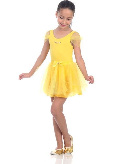Fantasia Bailarina Amarela P Sulamericana Amarelo - Marca Sulamericana
