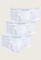 Kit 3pçs Cueca Calvin Klein Underwear Slip Logo Branca - Marca Calvin Klein Underwear