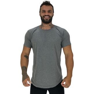 Kit 2 Camiseta Longline Masculina MXD Conceito para Academia e Casual Slim  Preto e Mescla Black - Compre Agora