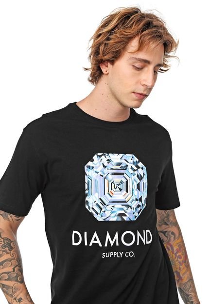 Camiseta Diamond Supply Co Asscher Cut Preta - Marca Diamond Supply Co