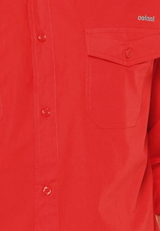 Camisa Colcci Bordado Recorte Vermelha