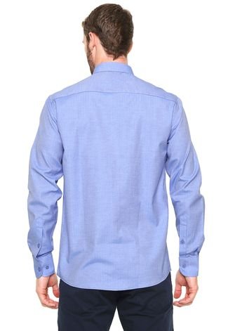 Camisa Polo Wear Reta Tricoline Azul