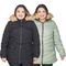 Jaqueta Parka Feminina Dupla Face Nylon Plus Size Com Capuz - Marca Zafina