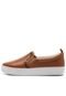 Slip On Couro Dumond Lettering Caramelo - Marca Dumond