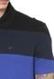 Camisa Polo Ellus Reta Colorblock Preta/Azul - Marca Ellus