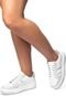 Tênis Feminino Plataforma Lumiss Flatform Confortável Clássico Moda Casual Neutro Branco Prata - Marca LUMISS