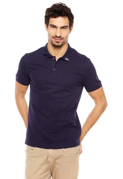 Camisa Polo Lacoste Reta Azul-Marinho - Marca Lacoste