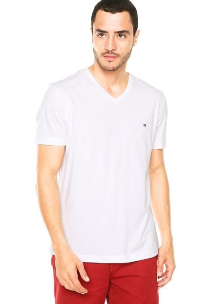 Camiseta Tommy Hilfiger V Branca - Marca Tommy Hilfiger