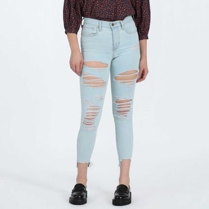 Calça Jeans Levi's® 720 High Rise Super Skinny Clara Com Rasgos - Marca Levis