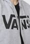 Moletom Flanelado Aberto Vans Classic Zip Cinza - Marca Vans