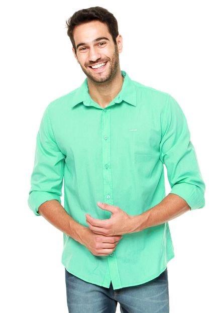 Camisa Colcci Bordado Verde - Marca Colcci