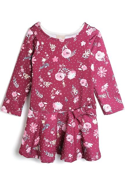 Vestido Colorittá Infantil Floral Roxo - Marca Colorittá
