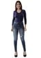 Calça Jeans Feminina Skinny Clochard - 260889 40 - Marca Sawary