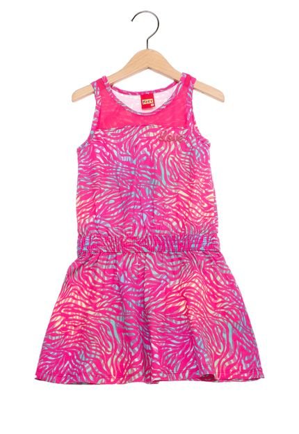 Vestido Infantil Kyly Rajado Rosa - Marca Kyly