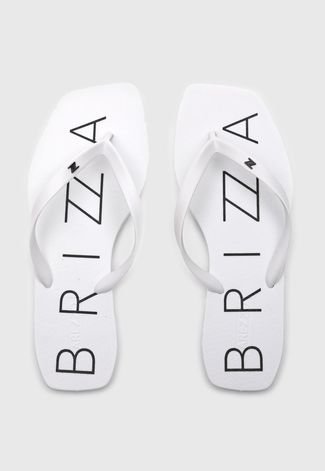 Chinelo BRIZZA Arezzo Logo Branco Compre Agora Dafiti Brasil