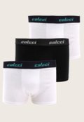 Kit 3pçs Cueca Colcci Boxer Logo Branca - Marca Colcci