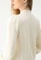 Cardigan Tricot Vero Moda Texturizada Off-White - Marca Vero Moda
