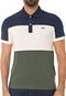 Camisa Polo Lacoste Regular Recortes Azul-marinho/Verde - Marca Lacoste