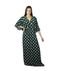 Kaftan Vestido Longo Homewear Camisola Longa Verde Poa - Marca CIA DA SEDA