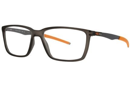 Óculos de Grau HB Duotech 93135/54 Cinza Fosco Detalhe Laranja - Marca HB