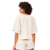 Blusa Linho Colcci Loose AV24 Bege Feminino - Marca Colcci