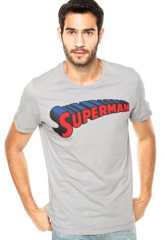 Camiseta Fashion Comics Superman Cinza