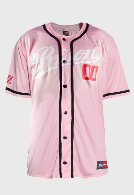 Camisa de Baseball Prison NYC 00 Pink - Marca Prison