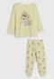 Kit Pijama Infantil 2pçs Hering Kids Longo Bichos Amarelo - Marca Hering Kids