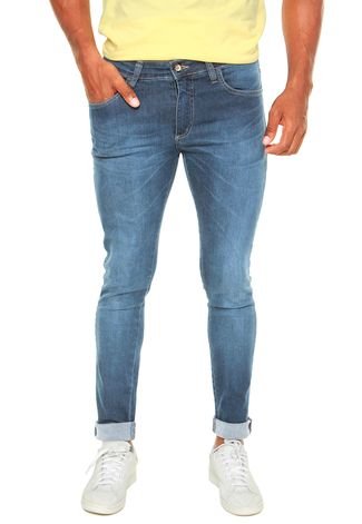Calça Jeans Colcci Skinny Estonada Azul