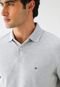 Camisa Polo Tommy Hilfiger Reta Logo Bordado Cinza - Marca Tommy Hilfiger