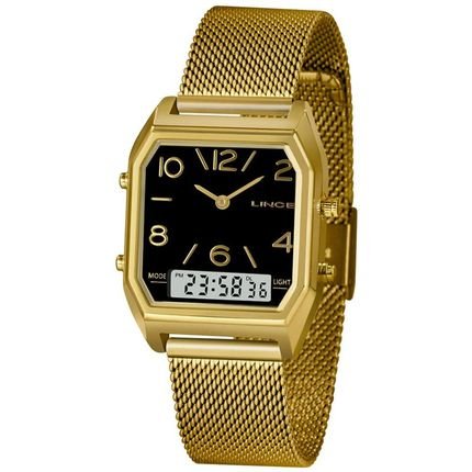 Relógio Lince Feminino Urban  AnaDigi Dourado LAGH118L-P2KX - Marca Lince